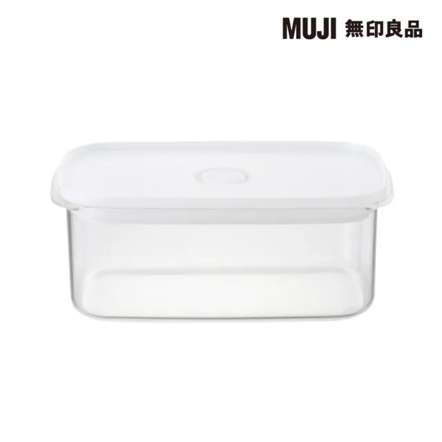 【MUJI 無印良品】可微波密閉式保存容器_深型.中 約寬12×深20×高8cm 容量約950ml