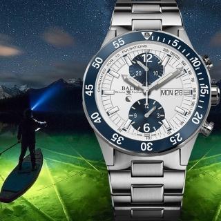 【BALL 波爾】官方授權 Roadmaster Rescue Chronograph 即刻救援 計時機械腕錶(DC3030C-S1-WH/限量)