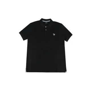 【Paul Smith】彩色斑馬小LOGO純棉珠地布POLO衫(男款/黑x灰)