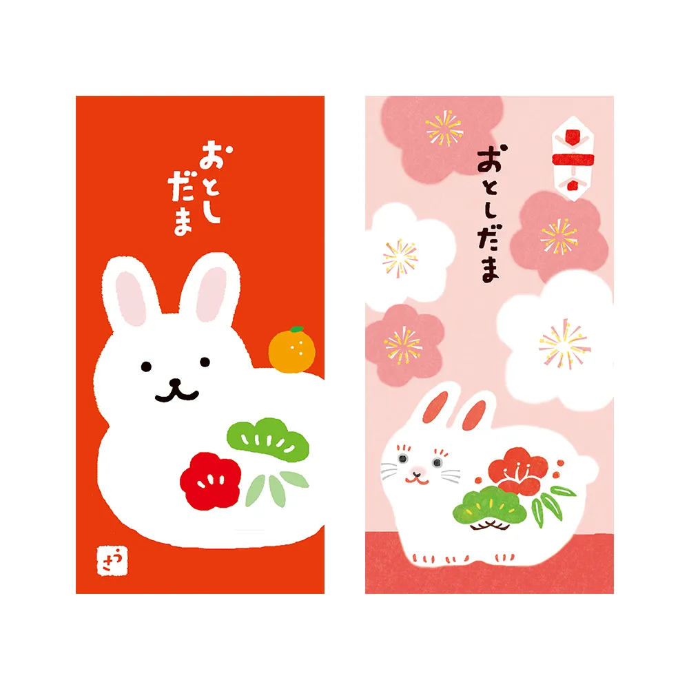 【台隆手創館】兔子日式紅包袋-3枚入(9x18cm)