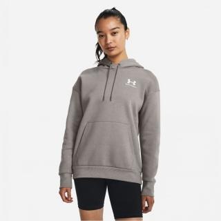 【UNDER ARMOUR】上衣 女款 長袖上衣 帽T 運動 Essential Fleece Hoodie 灰 1373033294(S1088)