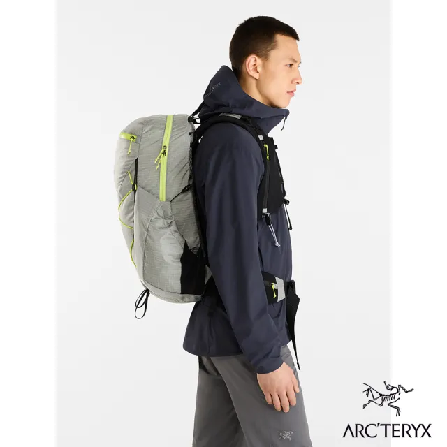 【Arcteryx 始祖鳥】男 Aerios 30L 輕量登山背包(像素灰/音速綠)