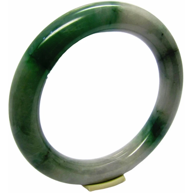 小樂珠寶 翡翠手鐲圓骨鐲厚妝正陽綠天然A貨玉鐲(手圍17.8號 內徑56mm V730)