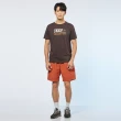 【JEEP】男裝 素面簡約抽繩口袋短褲(橘紅)