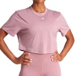 【adidas 愛迪達】ST T 女款 粉色 訓練 運動 短版 上衣 寬鬆 短T 短袖 上衣 IL3973