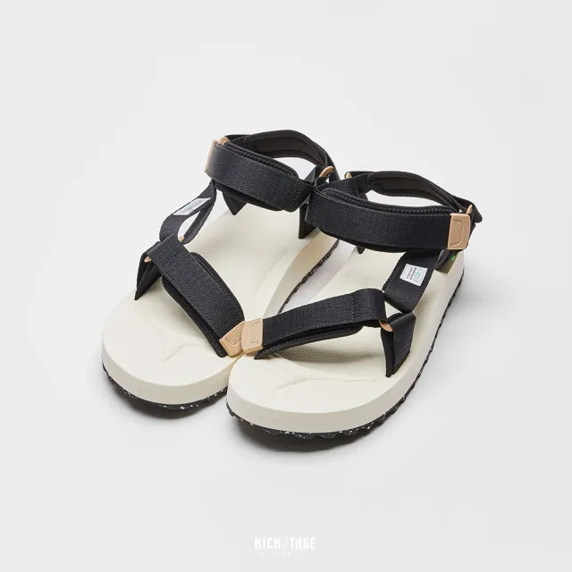 【SUICOKE】DEPA-2Cab-ECO - Black/ivory 黑象牙白 潑墨底 尼龍 魔鬼氈 涼鞋 SK230222CECBI