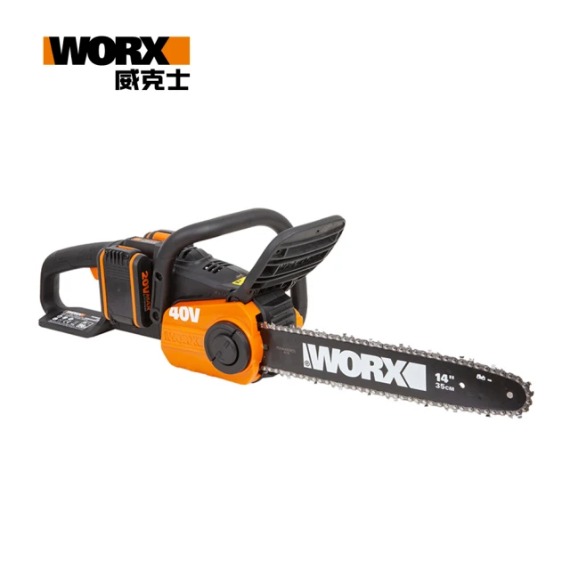 【WORX 威克士】40V 35cm 鋰電鍊鋸機 雙電池(WG384E.1)