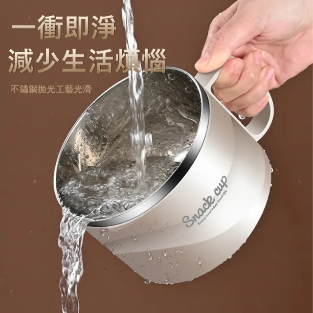 【Kyhome】304不鏽鋼雙層泡麵碗 便當盒 餐盒 湯碗 飯盒(1850ml)