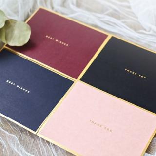 【LITTLEGIRL】燙金祝福卡片信封組-20入組(卡片 信封 燙金 賀卡 感謝卡片 公關卡片)