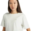 【Timberland】女款白色純棉短袖T恤(A6ATECM9)