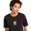 【Timberland】女款黑色純棉短袖T恤(A69AW001)