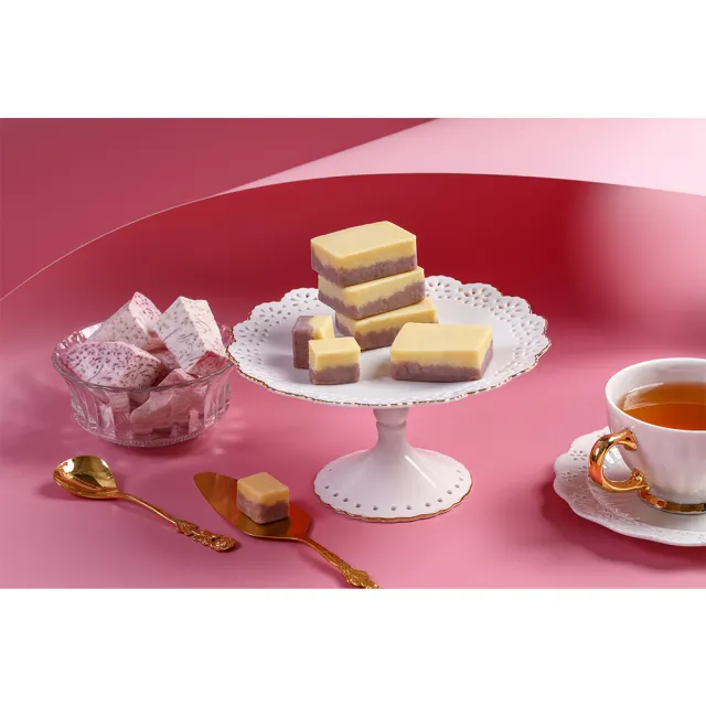 【和生御品】芋泥雙色綠豆黃10入禮盒(宮廷茶點 綠豆糕 傳統點心 下午茶)_年菜 年節禮盒