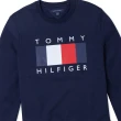 【Tommy Hilfiger】TOMMY 經典印刷大Logo大學T恤 上衣-深藍色(百搭爆款/可男女搭配/平輸品)