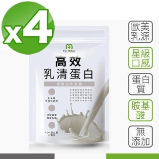 【MIHONG米鴻生醫】即溶式濃縮-高效乳清蛋白添加高蛋白.大豆卵磷脂 x4袋(500克/袋)