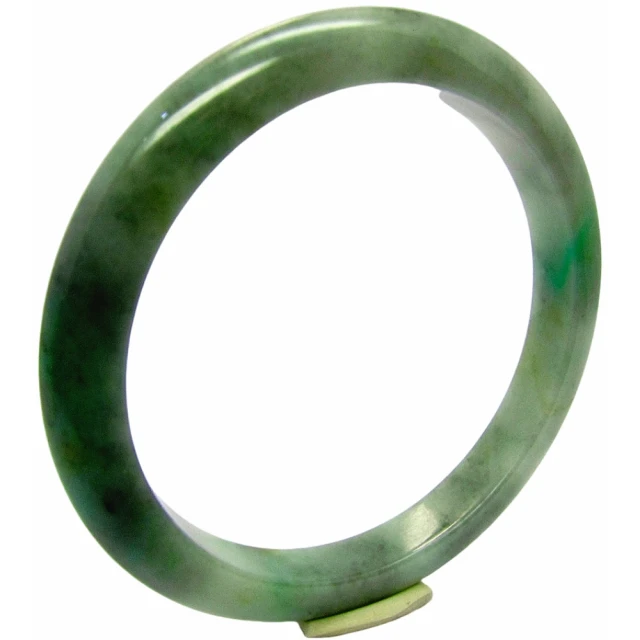 小樂珠寶 翡翠細手鐲雪飄油綠天然A貨玉鐲(手圍18.3號 內徑57.7mm V738)