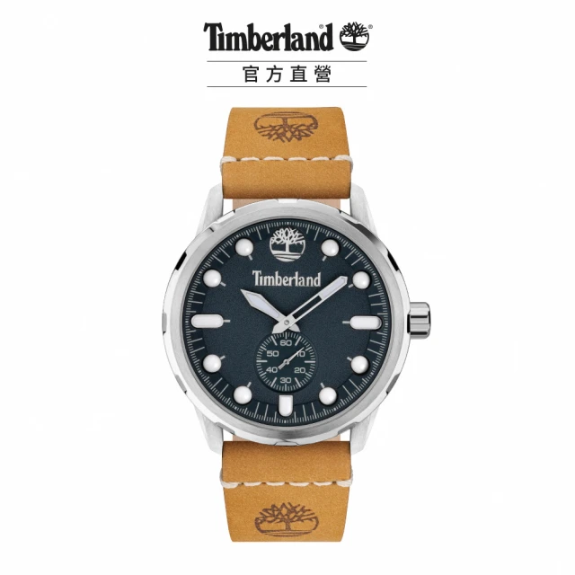 TimberlandTimberland 男錶ADIRONDACK系列 夜光珠刻度戶外腕錶 皮帶-藍/小麥色46mm(TDWGA0028501)