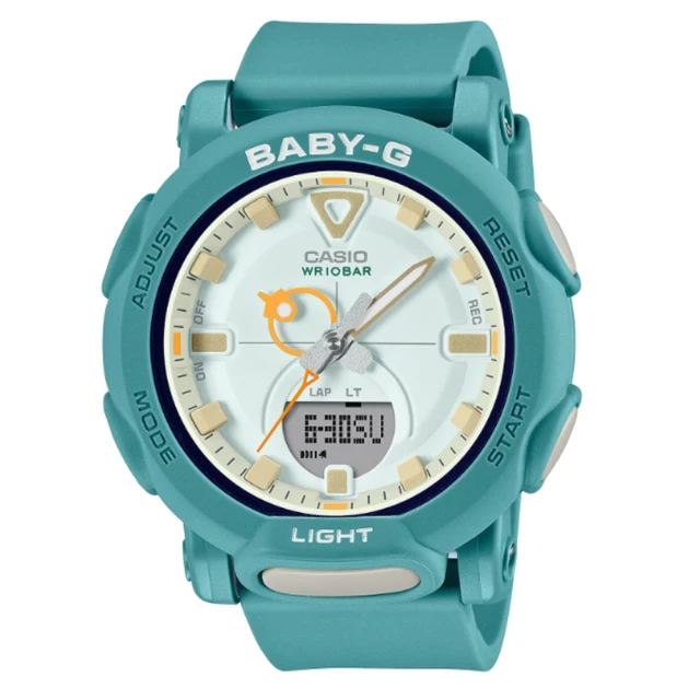 CASIO 卡西歐CASIO 卡西歐 BABY-G 復古流行 啞光色彩 雙顯腕錶 綠 BGA-310RP-3A_41.8mm