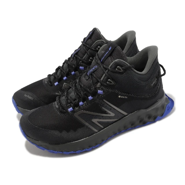 NEW BALANCE 野跑鞋 Fresh Foam Garo☆ Midcut 2E 寬楦 男鞋 黑 藍 防水 NB 紐巴倫(MTGAMGB1-2E)