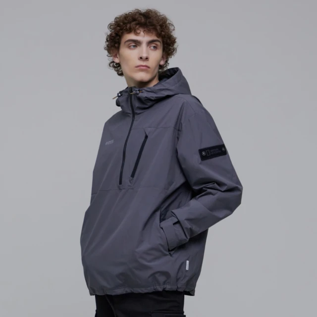 National Geographic 國家地理 男裝GORE-TEX INFINIUM ANORAK URBAN防水外套 - 灰色(防潑水/防風/透氣)