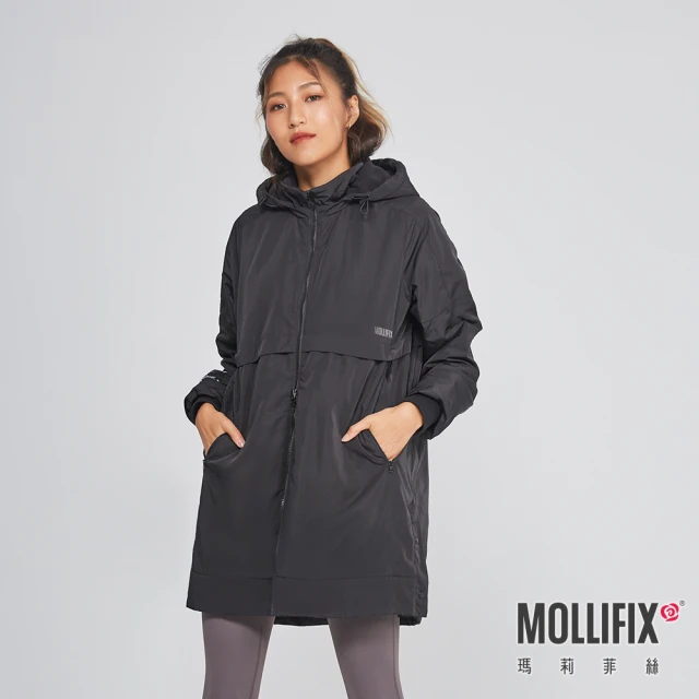 Mollifix 瑪莉菲絲 溫暖抓絨立領外套(黑)評價推薦