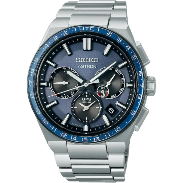 SEIKO 精工 黑標 Astron GPS衛星定位 雙時區 鈦金屬手錶(SSH109J1 / 5X53-0BR0B)