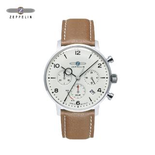 【ZEPPELIN 齊柏林】80865 光動能三眼計時碼錶 41MM(男/女錶)