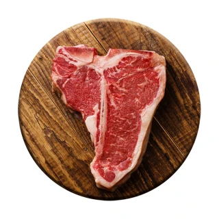 【勝崎生鮮】美國1855黑安格斯熟成10盎司丁骨牛排4片組(280公克±10% / 1片)