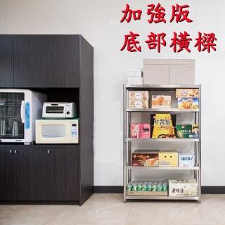 【誠宜居家】60x40x158公分 升級款加粗加厚五層不鏽鋼置物架-加強底部橫梁(廚房置物架家電架架子)