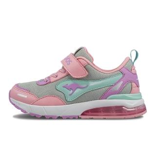 【KangaROOS】美國袋鼠鞋 童鞋 RIDER 防潑水慢跑鞋 粉(KK32373)