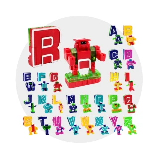 【888ezgo】ABC字母變形積木機器人（每款2變/24款字母）（授權）