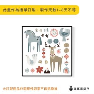 【菠蘿選畫所】北歐聖誕圖集-25x25cm(聖誕裝飾掛畫/暖心聖誕擺飾/兒童臥室掛畫)