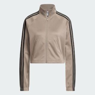 【adidas 愛迪達】OG Warm Up JKT 女 立領 外套 夾克 亞洲版 運動 經典 休閒 淺咖啡(IJ5228)