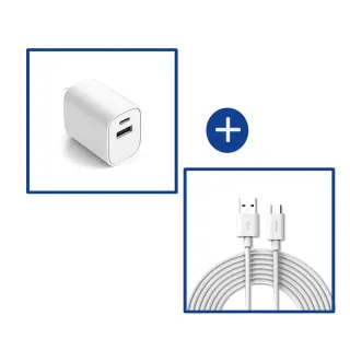 【NOKIA】20W PD/QC雙孔快充充電器 typeC/USB+USB to Type-C手機快充傳輸線 1m(iPhone15系列適用)