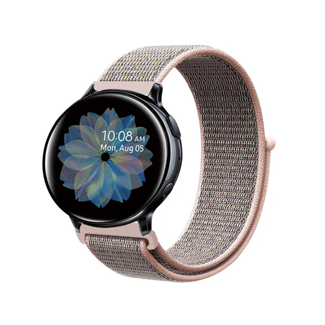 【Timo】SAMSUNG三星 Galaxy Watch 40/42/44mm通用 尼龍織紋回環錶帶(錶帶寬度20mm)