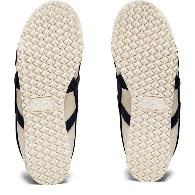 【Onitsuka Tiger】鬼塚虎 MEXICO 66 SLIP-ON PS 中童鞋 米底藍邊 休閒鞋 (1184A085-200)
