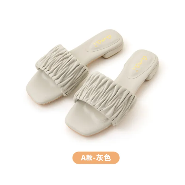 【amai】時尚百搭性感氣質涼拖鞋 涼鞋 拖鞋 涼拖鞋 拖鞋 粗跟 兩穿 大尺碼(A、B、C、D、E款)