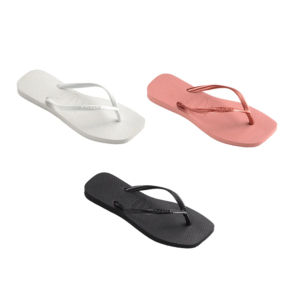 【havaianas 哈瓦仕】拖鞋 女鞋 夾腳拖 方形 Slim Square 共3色(哈瓦仕)