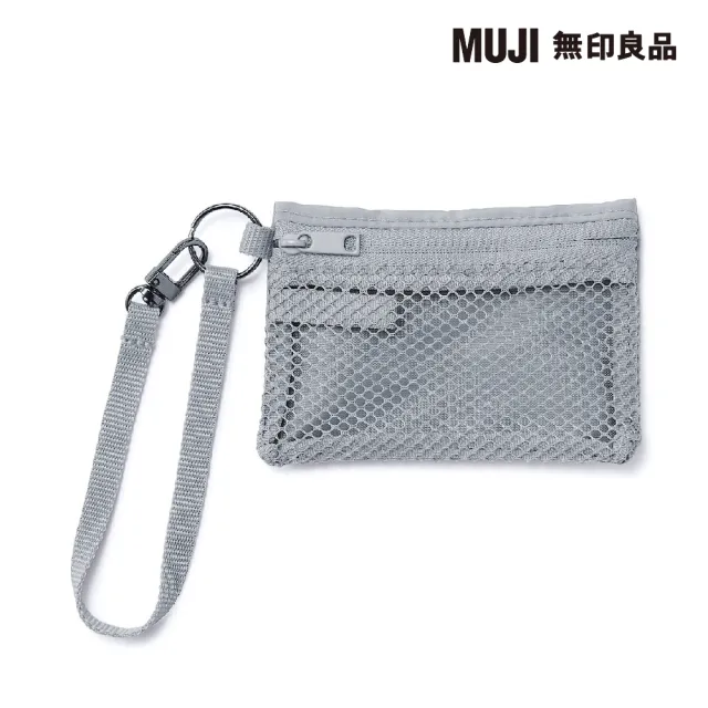 【MUJI 無印良品】聚酯纖維卡片夾灰.約8x12cm