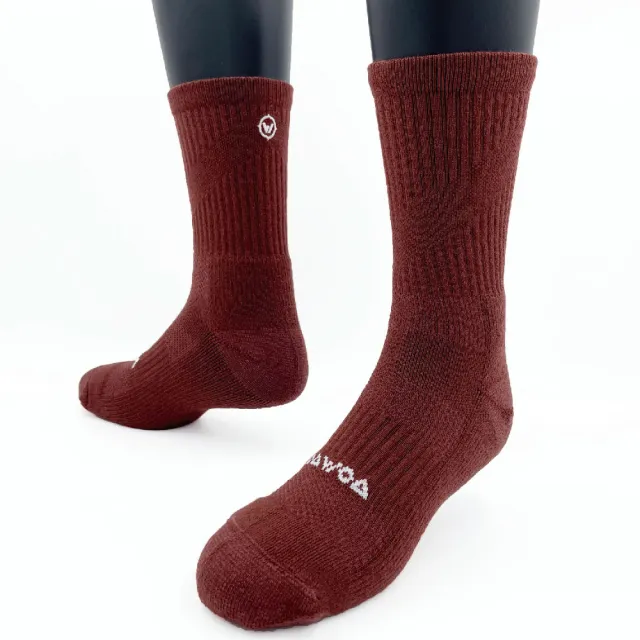 【WOAWOA】經典素色 極致速乾運動羊毛登山襪(羊毛襪 機能襪 美麗諾 除臭襪 長襪 運動襪 登山 12006099)