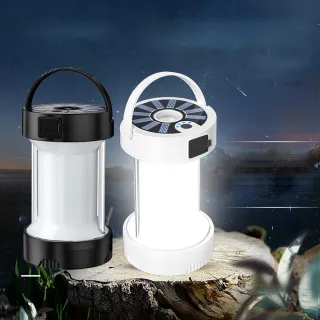 【Kyhome】太陽能戶外LED露營燈 USB充電 磁吸式照明燈(帳篷燈/夜市擺攤燈/緊急燈/地攤燈)