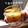 【可愛小熊】萌熊造型雙層防燙透明玻璃杯300ml(隔熱玻璃杯 耐熱花茶杯 咖啡杯 飲料杯 酒杯 水杯)