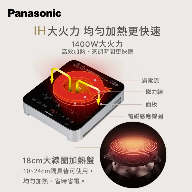 【Panasonic 國際牌】1400W大火力IH電磁爐(KY-T31)