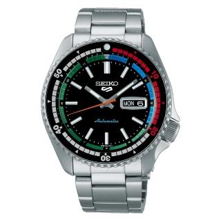 【SEIKO 精工】5 Sports 55週年致敬經典運動機械錶-黑x銀/42.5mm 雙12限定(SRPK13K1/4R36-15D0D)