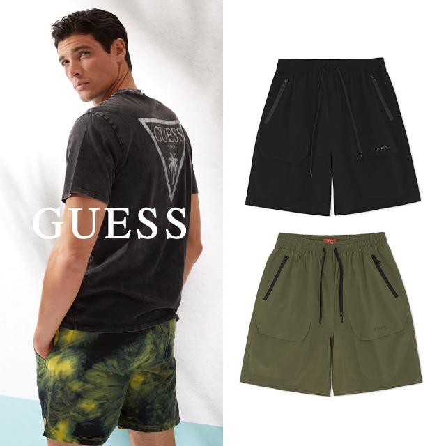 【GUESS】休閒工裝拉鍊口袋短褲(兩色可選)