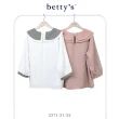 【betty’s 貝蒂思】格紋雙層翻領雪紡上衣(共二色)