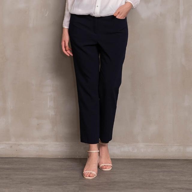 【perng yuh 芃諭名品】俐落純實 切接造型 修身 九分褲(2023 AW Collection｜2C秋冬系列)