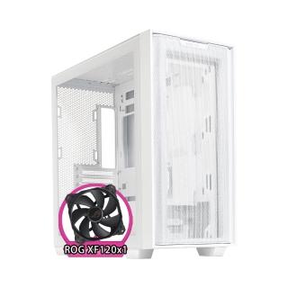 【ASUS 華碩】A21 光影白(客製-ROG XF120風扇x1)