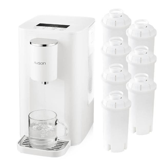 【日本AWSON歐森】2.9L濾芯式瞬熱開飲機/飲水機/ASW-K2901(虹吸式出水+專用濾芯組共7入)