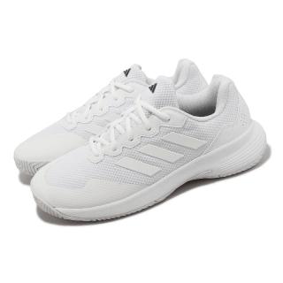 【adidas 愛迪達】網球鞋 GameCourt 2 M 男鞋 女鞋 白 全白 緩震 運動鞋 愛迪達(IG9568)