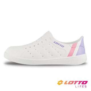 【LOTTO】女 PANNA奶霜糖洞洞鞋(莓果白-LT3AWS9097)